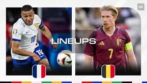 belgium national football team vs france national football team lineups